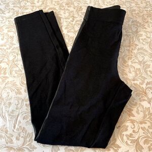Zara Trafaluc Stretch Leggings Black Piping Down Each Side Sz Small Gorgeous